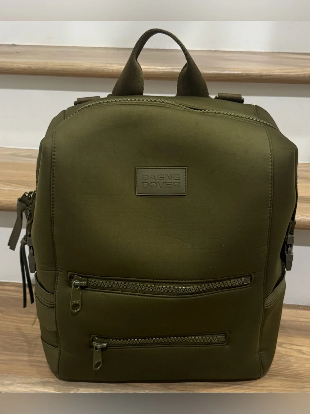 Dagne Dover Olive Green Neoprene Backpack